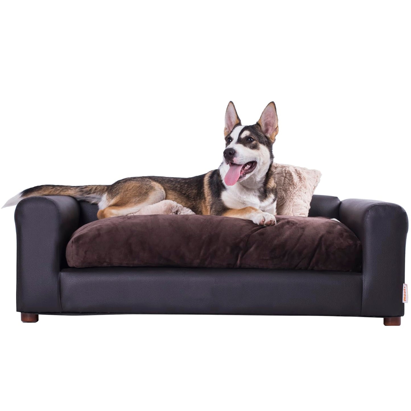Moots Premium Leatherette Pets Sofa Espresso Medium/Large